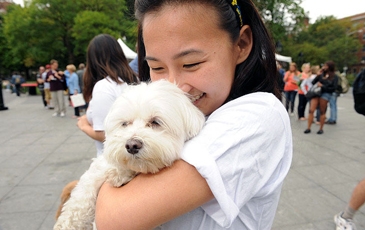 Girl with dog